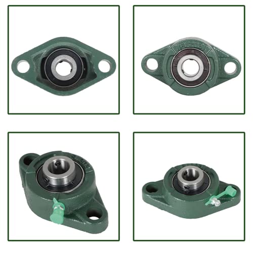 10Pcs UCFL202-10 Pillow Block Bearings 5/8 Inch Bore Mounted Pillow Block Bearings 2 Bolt, Self Alignment