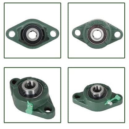 10Pcs UCFL202-10 Pillow Block Bearings 5/8 Inch Bore Mounted Pillow Block Bearings 2 Bolt, Self Alignment