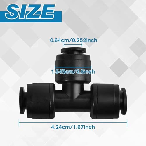 SPEEDWOX 30pcs Quick Efficient Tee Connectors 1/4 Inch Drip Tubing Irrigation Fittings Drip Lock Fittings Leak Free Fittings for Sprinkler Drip Irrigation System Easy to Install for Gardens & Farms