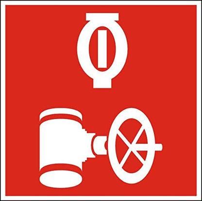 Vinyl Stickers - Bundle - Safety and Warning & Warehouse Signs Stickers - Automatic Sprinkler Control Valve Sign - 3 Pack (3.5" x 5")