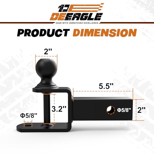 DEEAGLE ATV UTV Trailer Hitch Fits 2-Inch Receiver