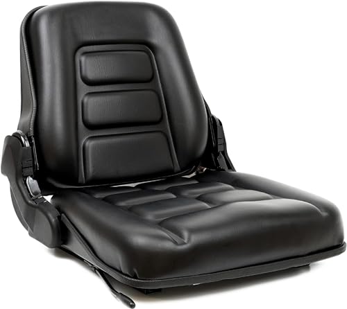 Universal Forklift Seat, Tractor Seat with Adjustable Angle Back,Micro Switch and Slide,for Tractor,Excavator Skid Loader Backhoe Dozer Telehandler ZTR‘s Equipment Construction