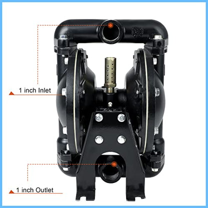 Dollate QBY4-25L Air Operated Double Diaphragm Pump, 1 inch Outlet