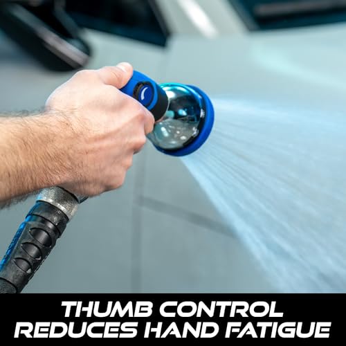 VIKING Hose Nozzle, 10 Spray Patterns, Thumb Control for Cars and Homes - style: 10 Pattern Thumb Control