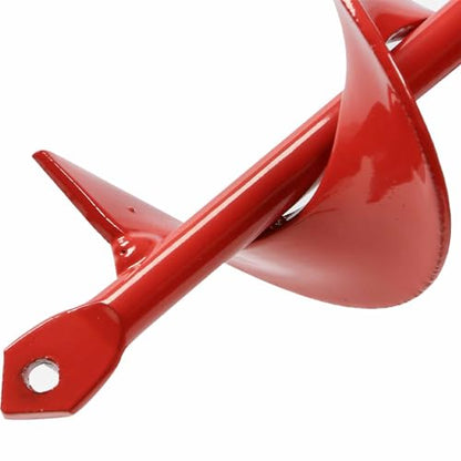 TCBWFY Auger Drill Bit for Planting 1.6x16.5inch Extended Length Garden Auger Spiral Drill Bit for Planting Bulbs Flowers,Post Hole Digger for 3/8”Hex Drill - size: 1.6"x16.5"-Red