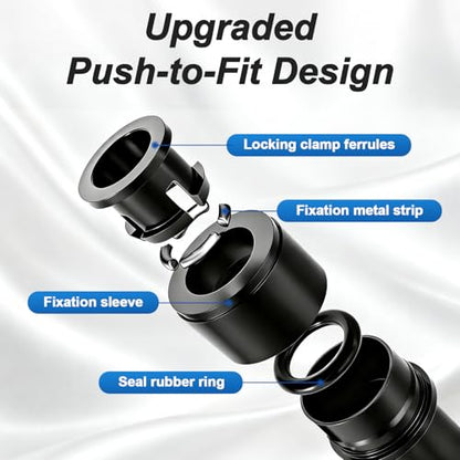 6 Pack 1/2" To 1/4" Drip Irrigation Fittings, 1/2 Inch (1/2" ID x 0.6-0.65" OD) Drip Line to 1/4 Inch Irrigation Tubing Adapter Anti-Drop Quick Connect Reducer 3 Way Tee Connectors - size: 1/2" to 1/4" (3 Way) Reducer-6P