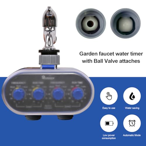 Watering Hose Sprinkler Timer Garden Irrigation System Controller Electronic Water Timer with Two Outlets Color Blue - style: 2 Outlet Timer