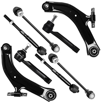 8pc Set Front Lower Control Arm Ball Joint Tie Rod End Sway Bar for Nissan