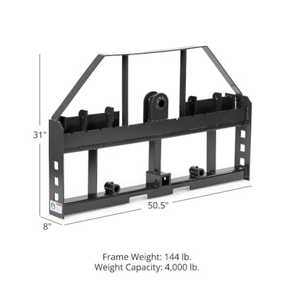 Titan Attachments Standard Series Skid Steer Pallet Fork Frame, Frame Only - style: Frame Only