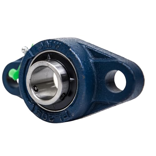 Jeremywell UCFL202-10 Pillow Block Bearing (2 Pack), 5/8 inch Bore, 2-Bolt Flange Mounted, Solid Base, Self-Alignment - size: UCFL202-10
