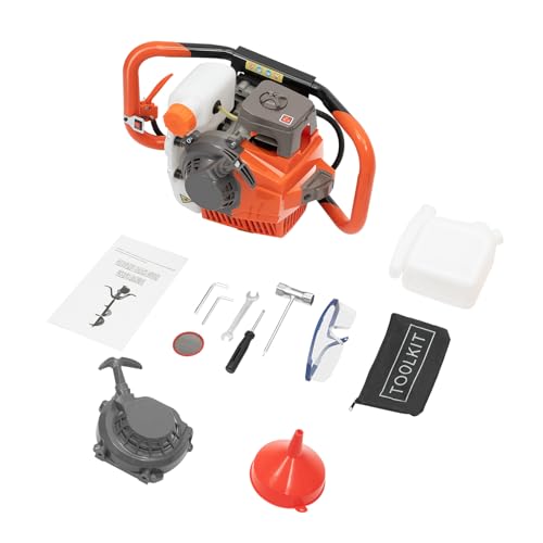 71CC 2-Stroke Post Hole Digger with 3 Drill Bits (4", 6", 8") - color: 71CC, 2.3KW
