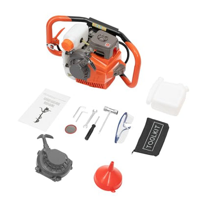 71CC 2-Stroke Post Hole Digger with 3 Drill Bits (4", 6", 8") - color: 71CC, 2.3KW