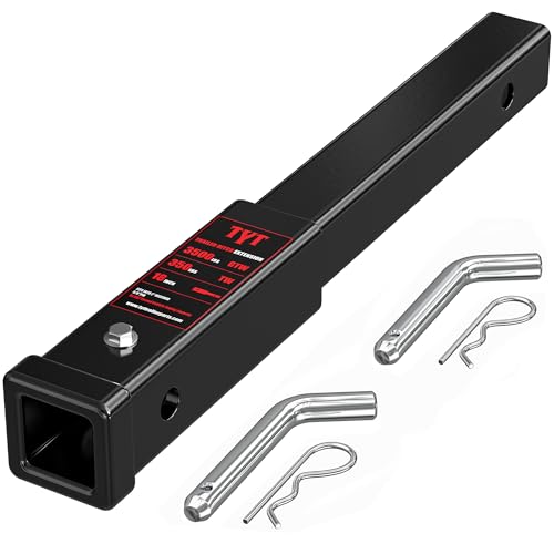 TYT 18-Inch Hitch Extender for 2" Receiver, Trailer Hitch Extension - size: 18'' Extender with pin