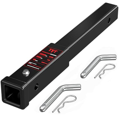 TYT 18-Inch Hitch Extender for 2" Receiver, Trailer Hitch Extension - size: 18'' Extender with pin
