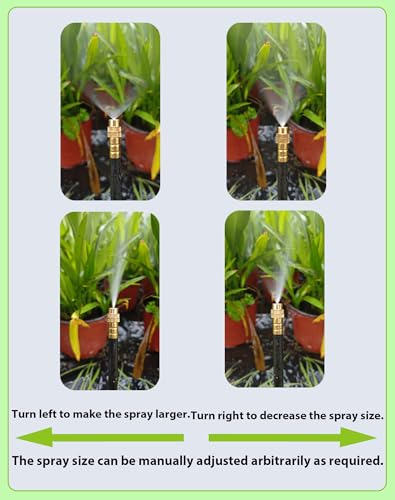 360° Adjustable Drip Irrigation Sprinkler Kit – Garden Watering System - size: 65 FT
