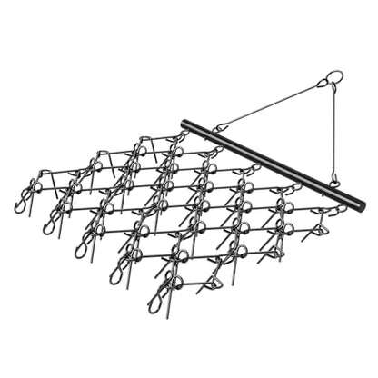 VEVOR Drag Harrow 5 ft x 4.5 ft Durable Chain Harrow with 60 Sharp Teeth - size: 5 x 4.5 ft