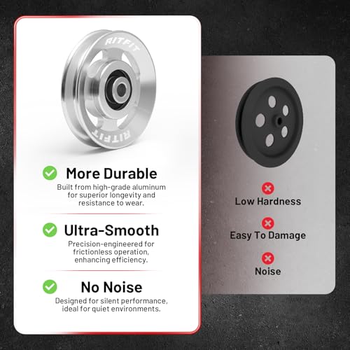 RitFit 90mm Aluminum Pulley Wheels, Power Rack Pulley Attachment - size: 10 pcs