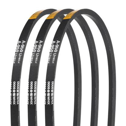 uxcell 3Pcs A950 Rubber V-Belt, 950mm Inner Circumference x 13mm Width x 8mm Thickness, Classic Wrapped V-Belts for Industrial Machinery Equipment - size: A950