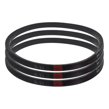 uxcell 3 Pack B31 Classic V-Belt, 33" Outside Circumference, Black, Industrial Rubber V-Belt - size: B31