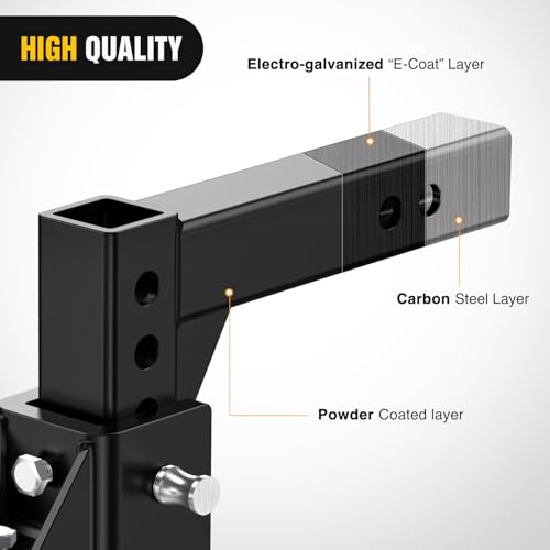 Nilight Trailer Hitch Tri-Ball Mount Fits 2'' Receiver - size: 1-7/8''Ball &2''Ball& 2-5/16''Ball