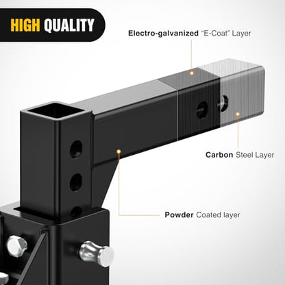 Nilight Trailer Hitch Tri-Ball Mount Fits 2'' Receiver - size: 1-7/8''Ball &2''Ball& 2-5/16''Ball