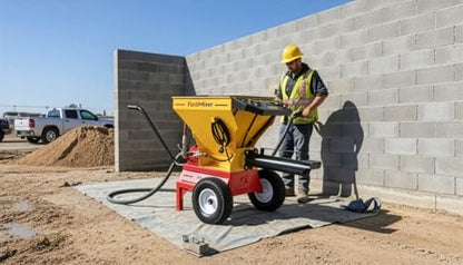 FastMixer Professional Continuous Mixer, 3900 lbs/hr Capacity, Electric 110V, for Concrete, Mortar and Stucco
