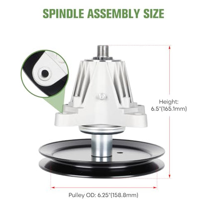 918-06977A 618-06977 Spindle Assembly Fit for MTD/Cub Cadet/Troy-Bilt 46 Inch Deck XT1-LT46 XT2-LX46 LT46 LX46 RZT L46 TB2246 Lawn Mower, Fit for Craftsman T8200 T8600 Lawn Tractor (2 Pack)