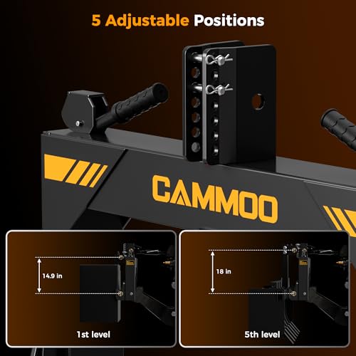 CAMMOO 3-Point Quick Hitch with 2" Receiver, Black - color: Black