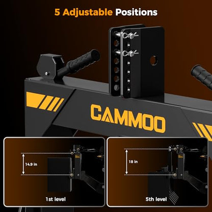 CAMMOO 3-Point Quick Hitch with 2" Receiver, Black - color: Black
