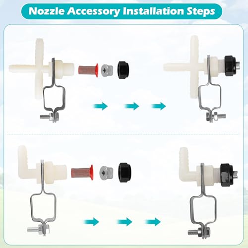 Spray Boom Repair Kit Include 8001-VS Tips Screens Clamps,Cross and