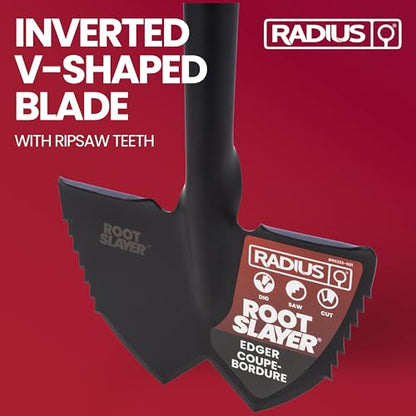 Root Slayer RS226 Serrated Garden Edger, Black - color: Black, size: Large