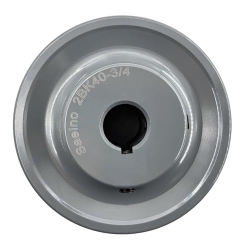 2BK40-3/4 Double Groove Pulley,v Belt Pulley 3/4 inch bore 3.95" OD,Motor Pulley Cast Iron for A AX B BX 4L 5L V-Belts,2BK40X3/4 Pulley
