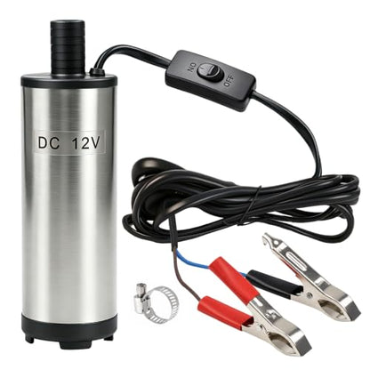 DC 12V Electric Submersible Water Pump, Diesel Transfer Pump 80W 30L/min