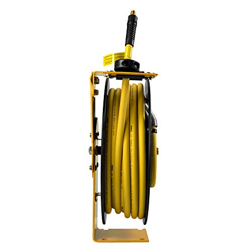 DEWALT 3/8 in. x 50 ft. Retractable Air Hose Reel with Rubber Hose