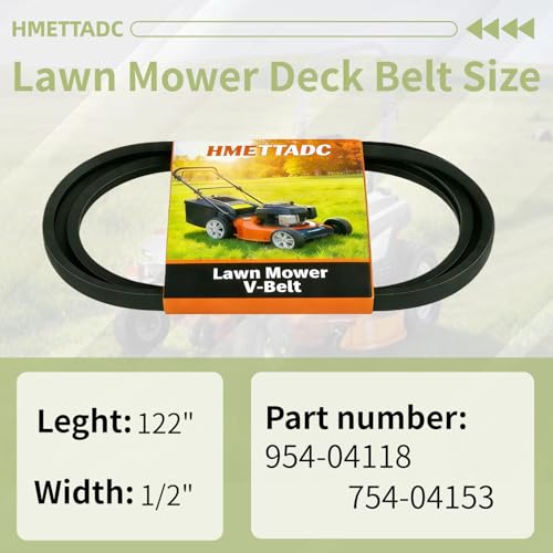 754-04153 Deck Belt Replacement for Cub Cadet LT1045 LT1046 46" - size: 954-04118(1/2" x 122")