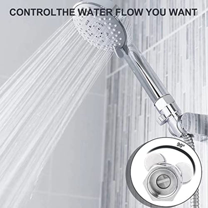 MAYYAYA All Metal Shower Head Flow Control Valve, G1/2 Brass Shut-off Valve - color: Chrome