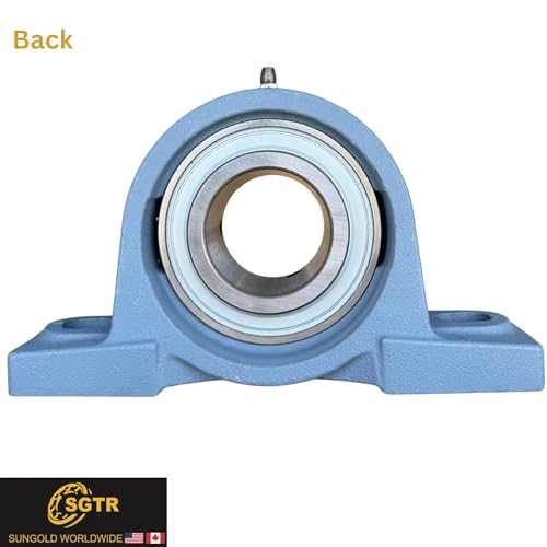 (2 Pack) Heavy Duty UCP212-36 Pillow Block Bearing, 2-1/4 inch Bore, Self-Aligning, Industrial Grade, Chrome Steel Bearing Units, Solid Cast Iron Units - size: UCP212-36