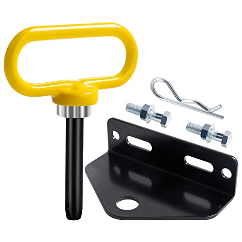 Towing Hitch Set Universal Heavy Duty Zero Turn Mower Trailer Hitch - color: Yellow+Black
