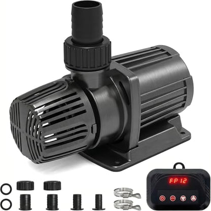 1587 GPH Pond Pump, 55W Submersible Water Pump with Control Panel