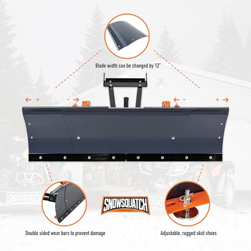 SNOWSQUATCH Deluxe UTV Snow Plow 60-72" Adjustable Steel Blade Mount Kit