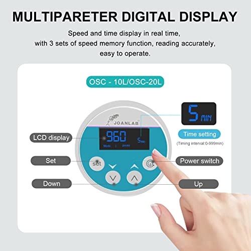 JOANLAB OSC-10L Digital Overhead Stirrer, 10L, 100-2000RPM - size: 10L