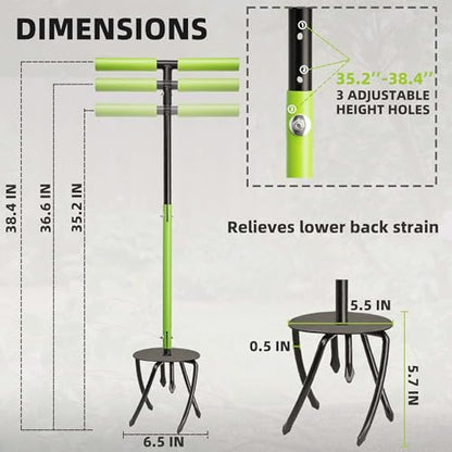 Hand Tiller Cultivator, Manual Twist Tiller with Sharp Arrow Tines