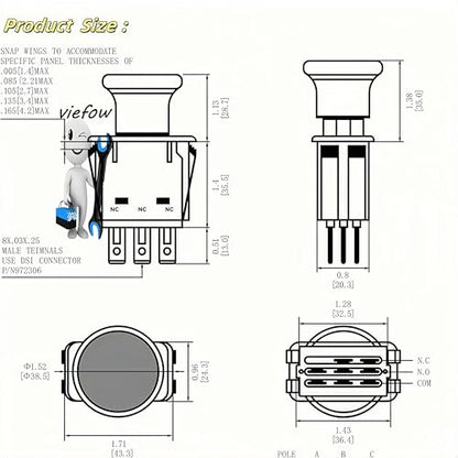 056-8058-00 10A PTO Clutch Switch for Bad Boy Dixie Chopper Mowers
