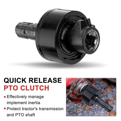 PTO Overrun Clutch 6 Spline 1-3/8" Quick Relese Over Running Coupler