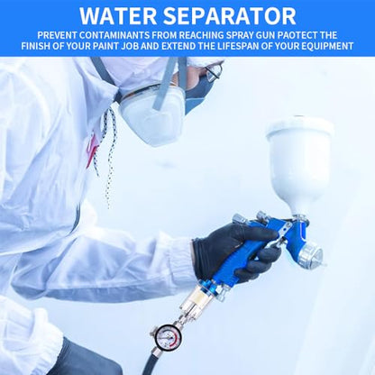2PCS 1/4 inch Oil water separation cleaning filter
