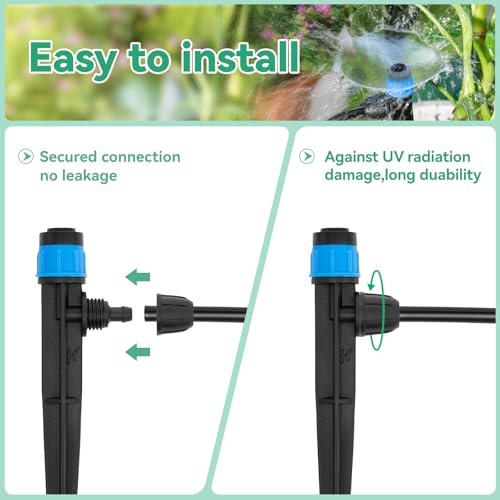 Adjustable Drip Irrigation Emitters for 1/4" Tubing, 25pcs - size: 25pcs Drip Spray Emitters