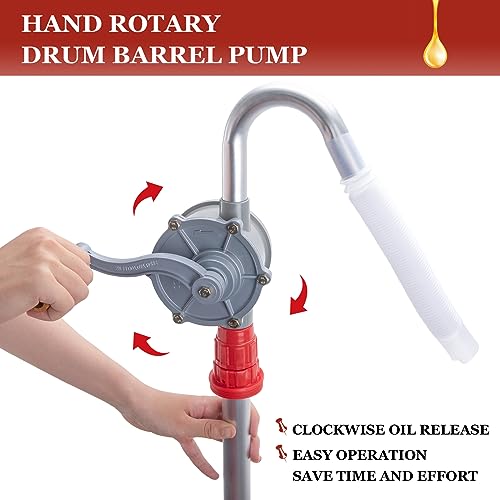 GDDGHS 55 Gallon Drum Pump Rotary Barrel Pump Aluminum - style: Modern