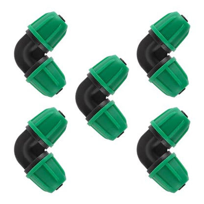 20Pcs 1/4 inch Drip Irrigation Elbow Fittings,Green - color: Green-Elbow