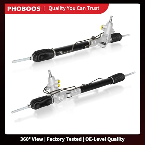 PHOBOOS Hydraulic Power Steering Rack and Pinion Assembly Compatible with Hyundai Accent 2006-2011 L4 1.6L, Dodge Attitude 2006-2011 L4 1.6L, New Unit, Leak-proof, Direct Fit, Ref. 26-2421 - size: 26-2421