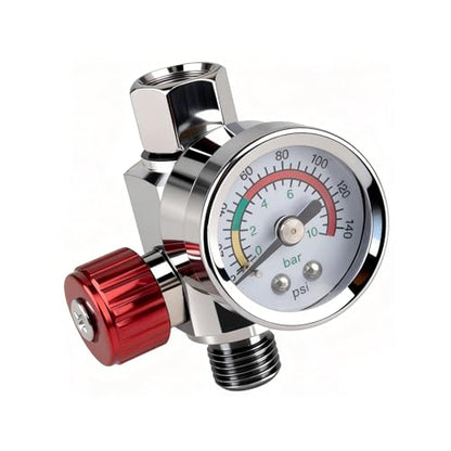G1/4 Paint Spray Gun Air Pressure Regulator Kit with Gauge
